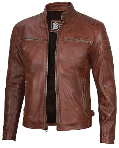 Felix - Cognac Leather Jacket Men
