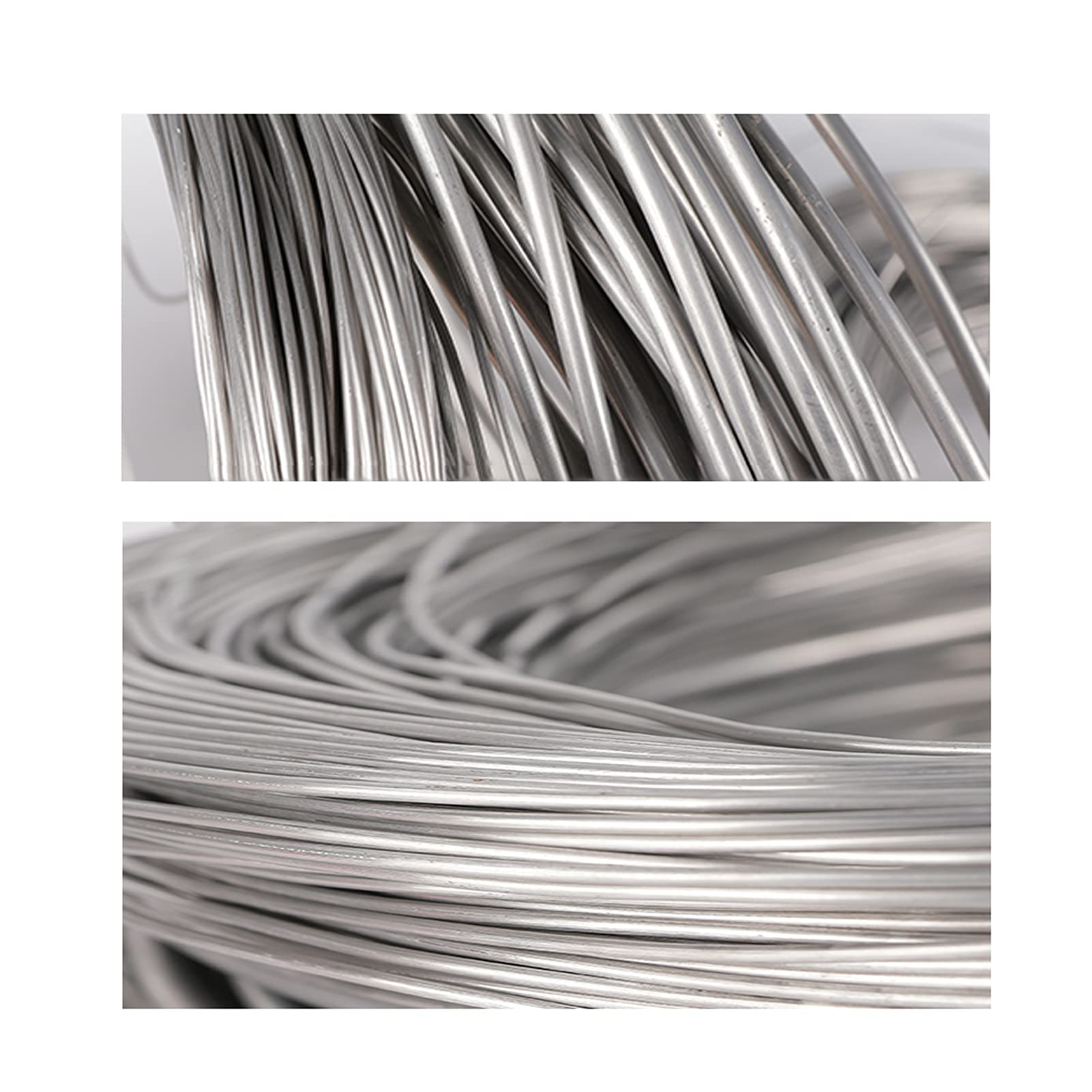 2mm Aluminum Gardening Wire - 0.5KG (59m) for Plant Support, DIY Crafts & Home Decor - Durable Flexible White Metal Wire for Vine Training, Floral Arrangements & Outdoor Projects