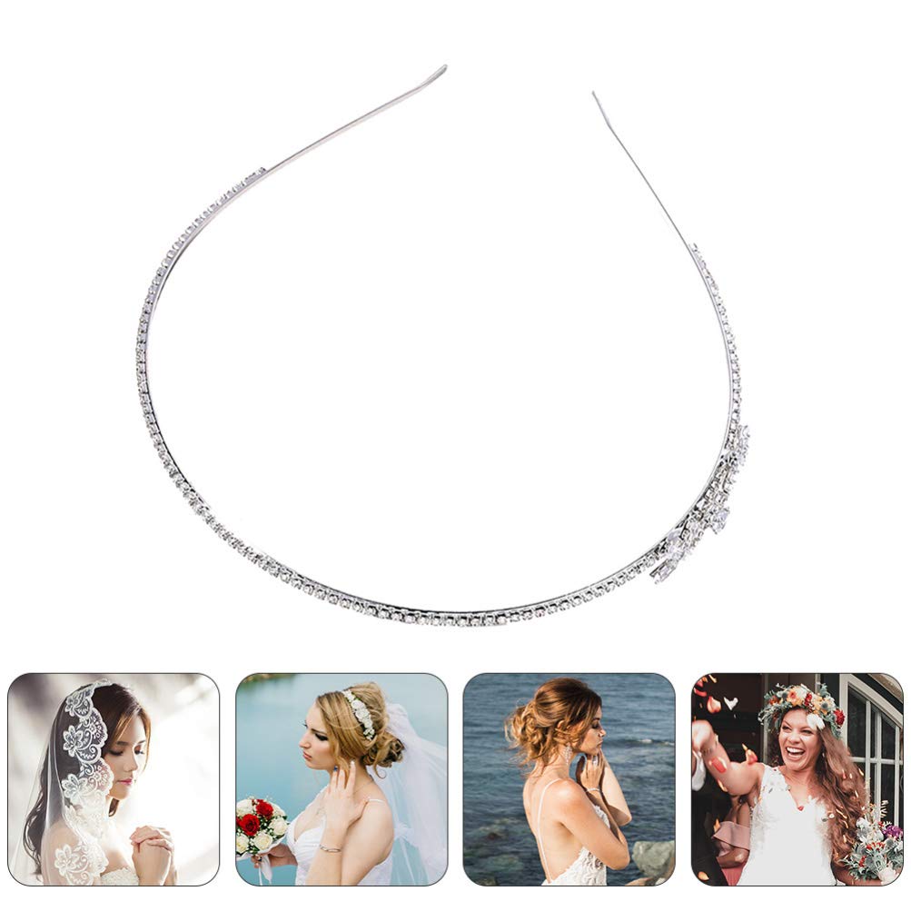 Sparkling Rhinestone Wedding Headband - Crystal Bridal Hair Accessories for Bride, Bridesmaids & Kids - Elegant Leaf & Vine Design with Alloy Metal Tiara - Perfect for Weddings, Prom, Pageants & Special Occasions