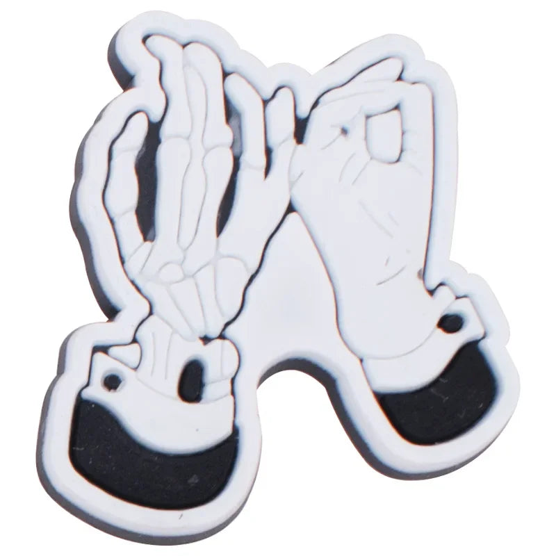 Skull Shoe Charms for Crocs - Fashionable Decor Pins for Kids, Men & Women - Perfect for Crocs Sandals, Clogs, Jeans & Shoe Accessories - Great for School, Parties & Everyday Style
