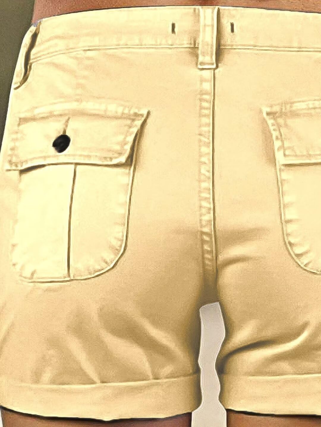 Flamingals Women's Cargo Shorts - Mid Waist Summer Hiking Shorts with Flat Pockets | Trendy Casual & Outdoor Wear for Hiking, Travel, and Everyday Comfort