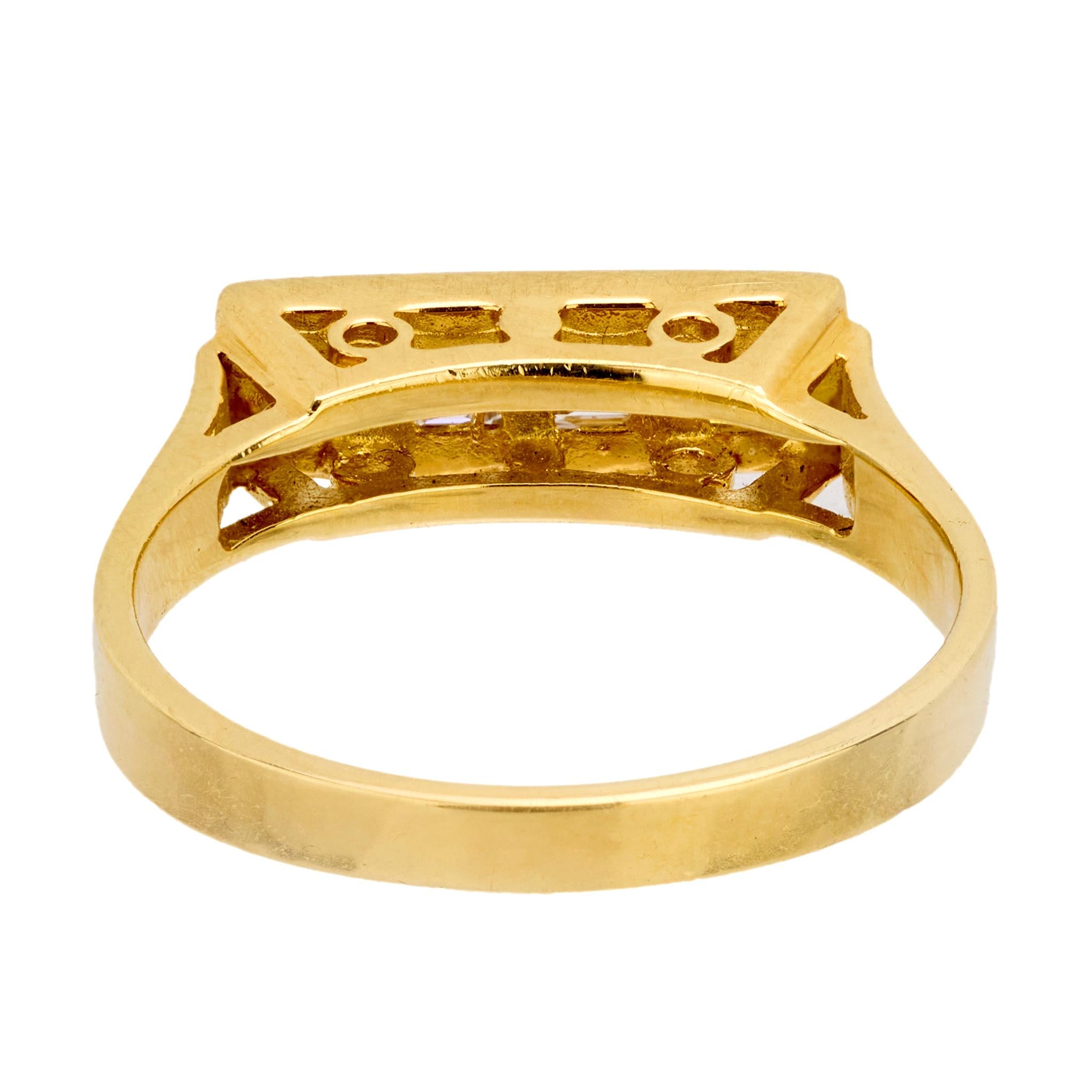 18K Gold Diamond Four Stone Ring for Women - Elegant Vintage Style Jewelry for Engagement, Wedding, Anniversary & Special Occasions