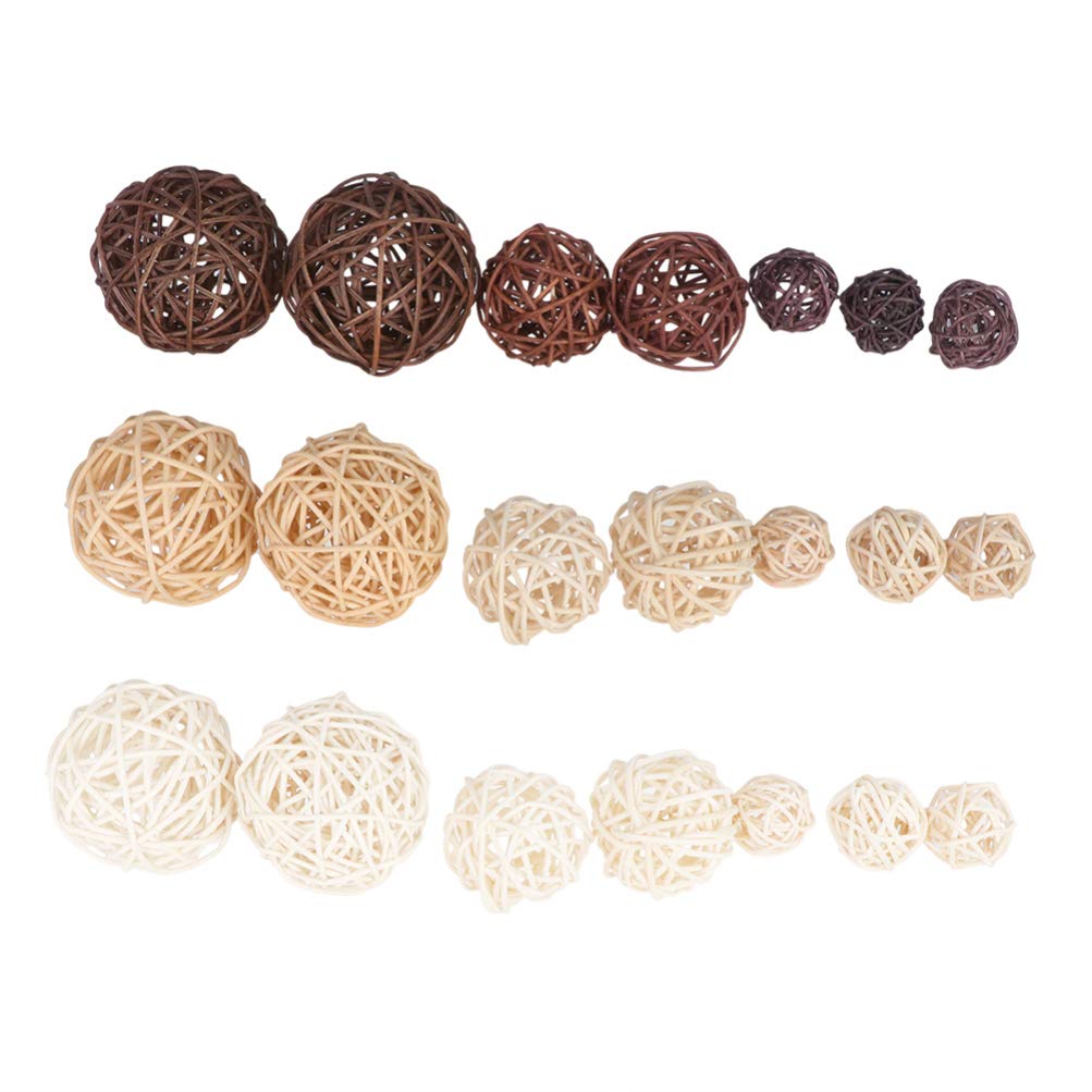 18pcs Natural Grapevine Balls for DIY Aromatherapy, Wedding Decor, Vase Filler, and Home Centerpieces - Perfect for Rustic Weddings, Boho Home Decor, and Table Scatter Arrangements
