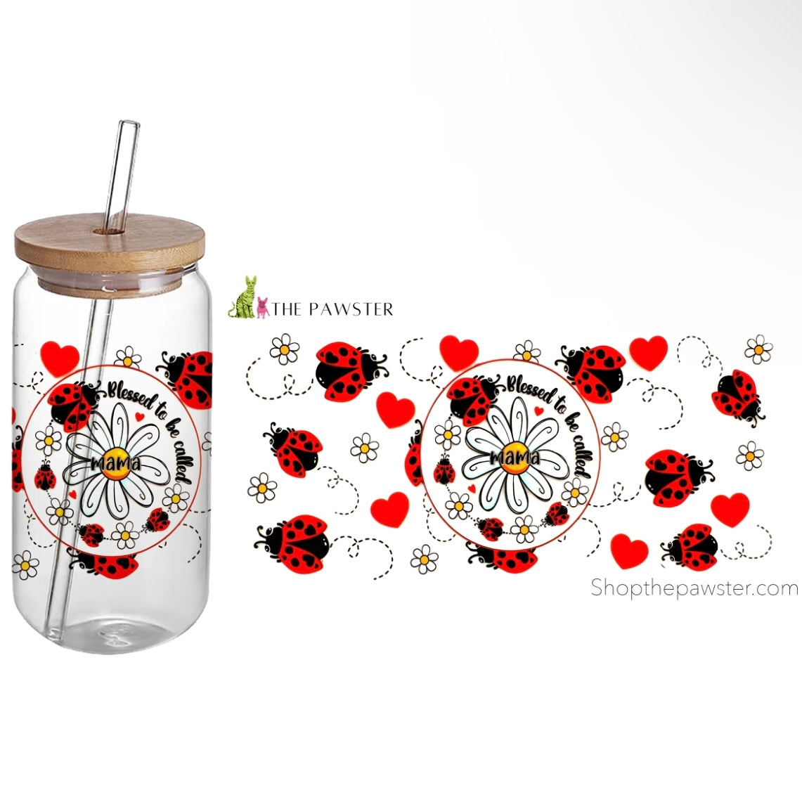 #11 Blessed to Be Called Mama 16oz Tumbler Wrap - Perfect for Mother's Day Gifts, Mom's Coffee Cup Sleeve & Personalized Drink Holder