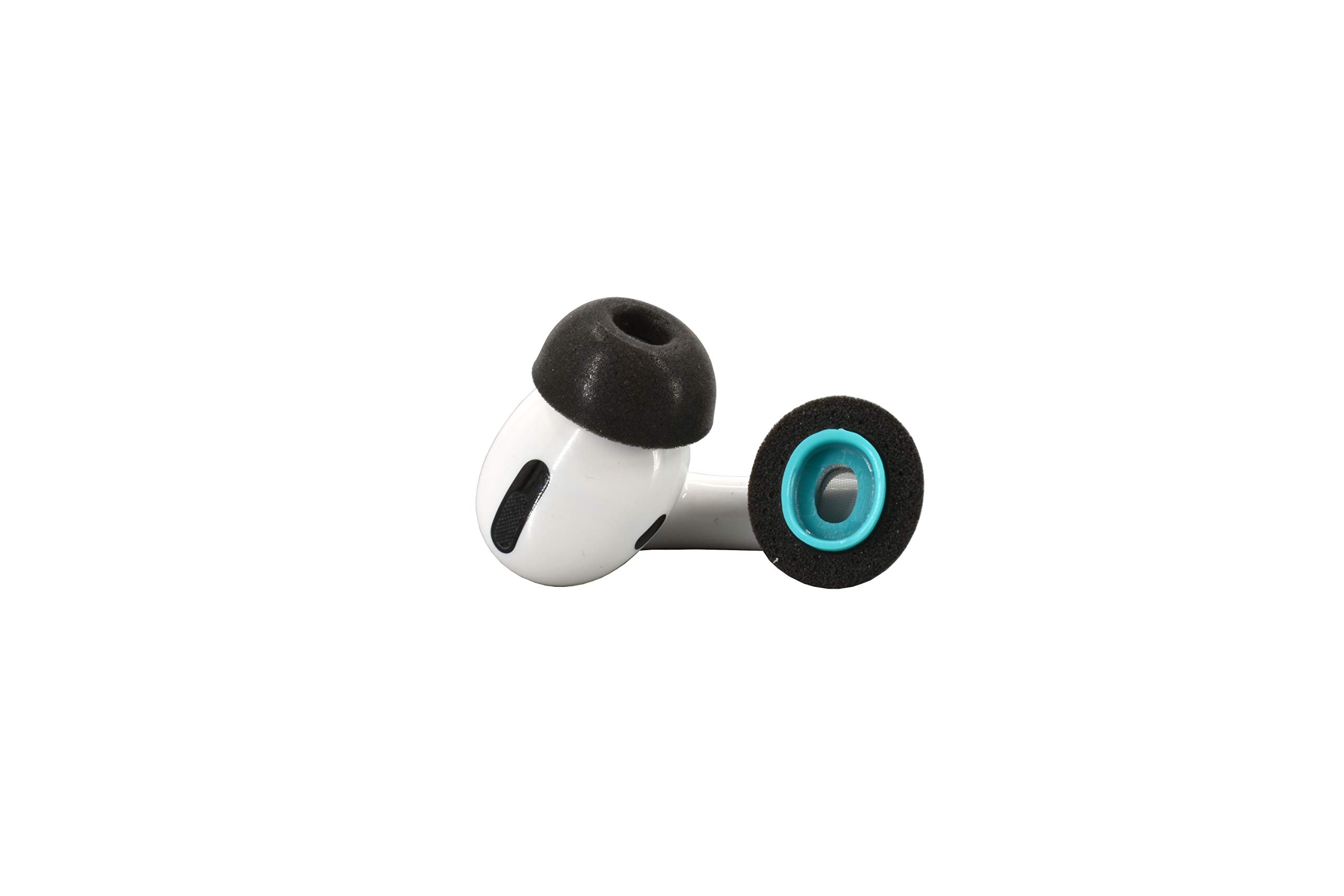 Dekoni Memory Foam Ear Tips for AirPods Pro - Large, Black (3 Pairs) - Perfect for Noise Isolation & Comfort