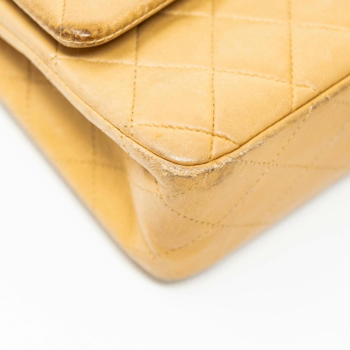 Chanel Beige Medium Vintage Classic Flap Bag - Timeless Luxury Handbag for Women | Perfect for Evening Events, Date Nights & Special Occasions