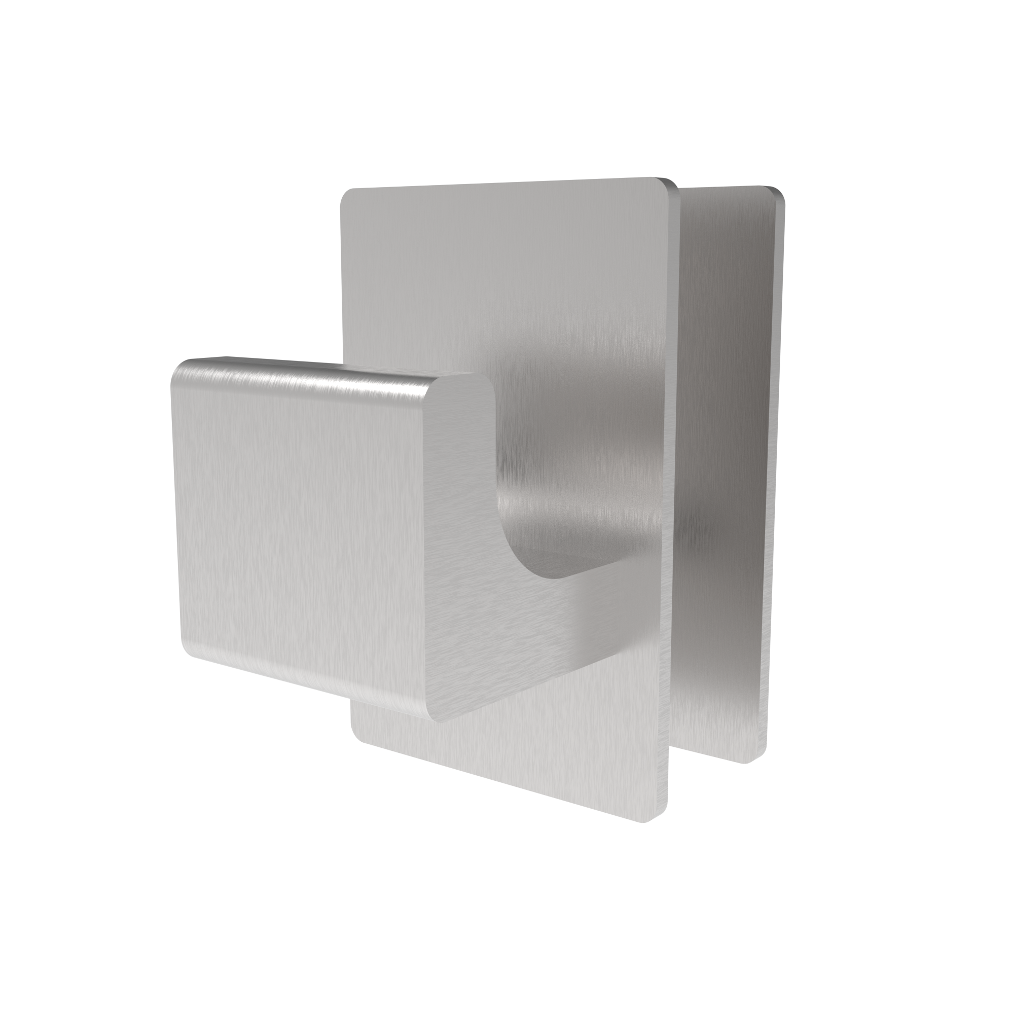 Amba Quadro Bathrobe Hanger - Premium Nickel & Chrome Finish - Space Saving Robe Hook for Bathroom, Bedroom, or Spa