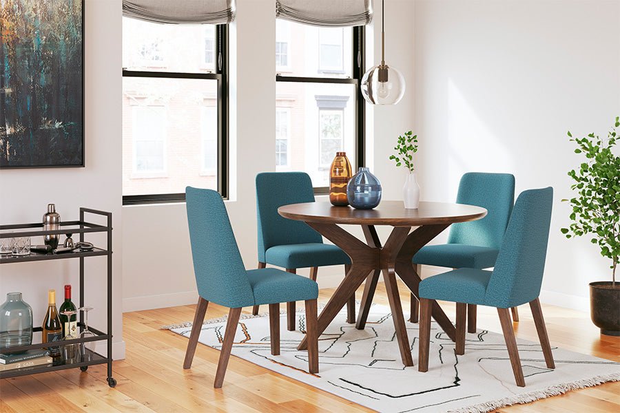 Round Dining Table for 4-6 People - Modern Wooden Kitchen Table for Small Spaces | Perfect for Breakfast Nook, Apartment Dining & Cozy Family Meals