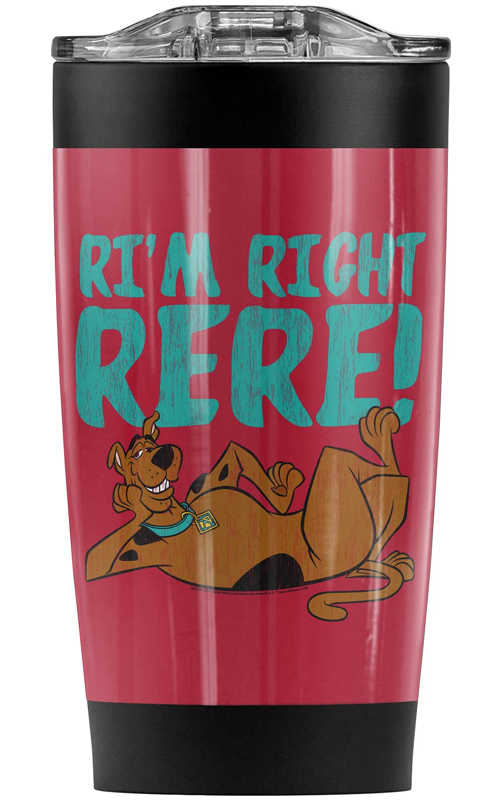Scooby-Doo 20 oz Stainless Steel Vacuum Insulated Tumbler - Double Wall Coffee Travel Mug with Leakproof Sliding Lid | Keeps Hot & Cold Beverages Perfect Temperature | Ideal for Office, Commuting, Camping & Outdoor Adventures