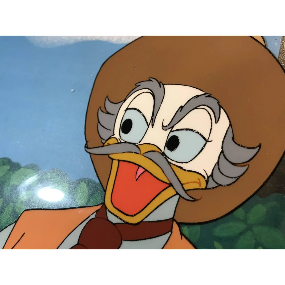 Vintage DuckTales Original Production Sketch Drawing & Cell with COA 1/1 - Disney 90s TV Show Collectible - Perfect for Disney Memorabilia Collectors & Animation Art Enthusiasts