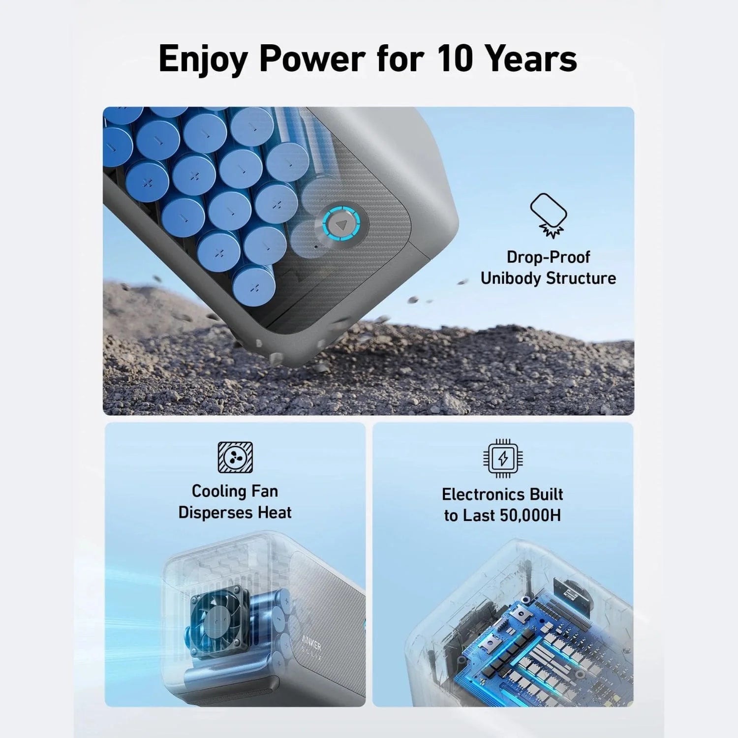 Anker SOLIX BP1000X Portable Power Station 1056Wh 1800W - Solar Generator for Camping, Home Backup & Outdoor Adventures