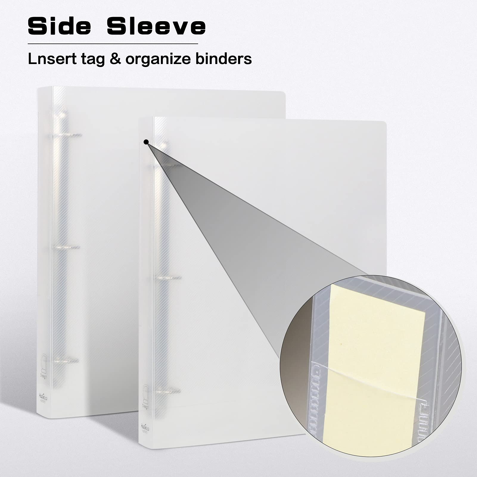 NatureTouch 3 Ring Binder 1.5 Inch - 4 Pack D Ring Binders for 8.5 x 11 Paper, Clear View Organizer with Transparency - Perfect for School, Office & Document Storage