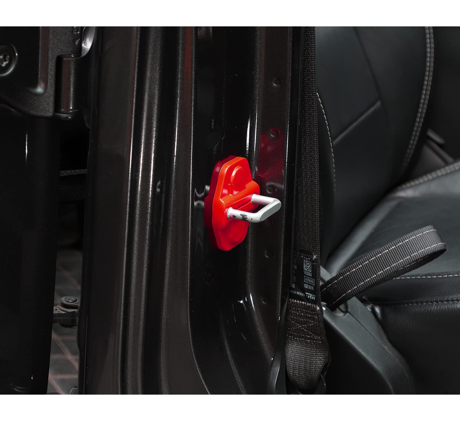 Voodonala ABS Exterior Door Lock Cover Buckle Trim for 2018-2024 Jeep Wrangler JL/JLU & 2020-2021 Gladiator JT - 6PC Red Accessories - Enhance Style & Protection for Off-Road Adventures