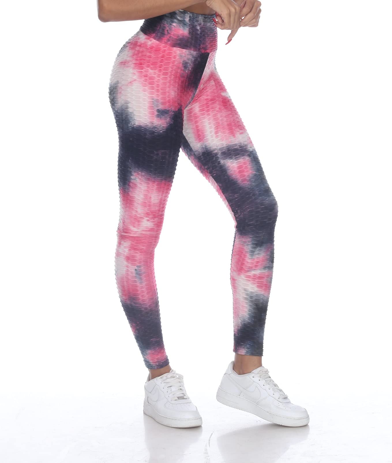 GOLDHAUS High Waisted Scrunch Butt Lifting Yoga Leggings for Women - Tummy Control, Anti-Cellulite, Sexy Tie Dye Workout Pants | Perfect for Gym, TikTok Videos & Everyday Wear