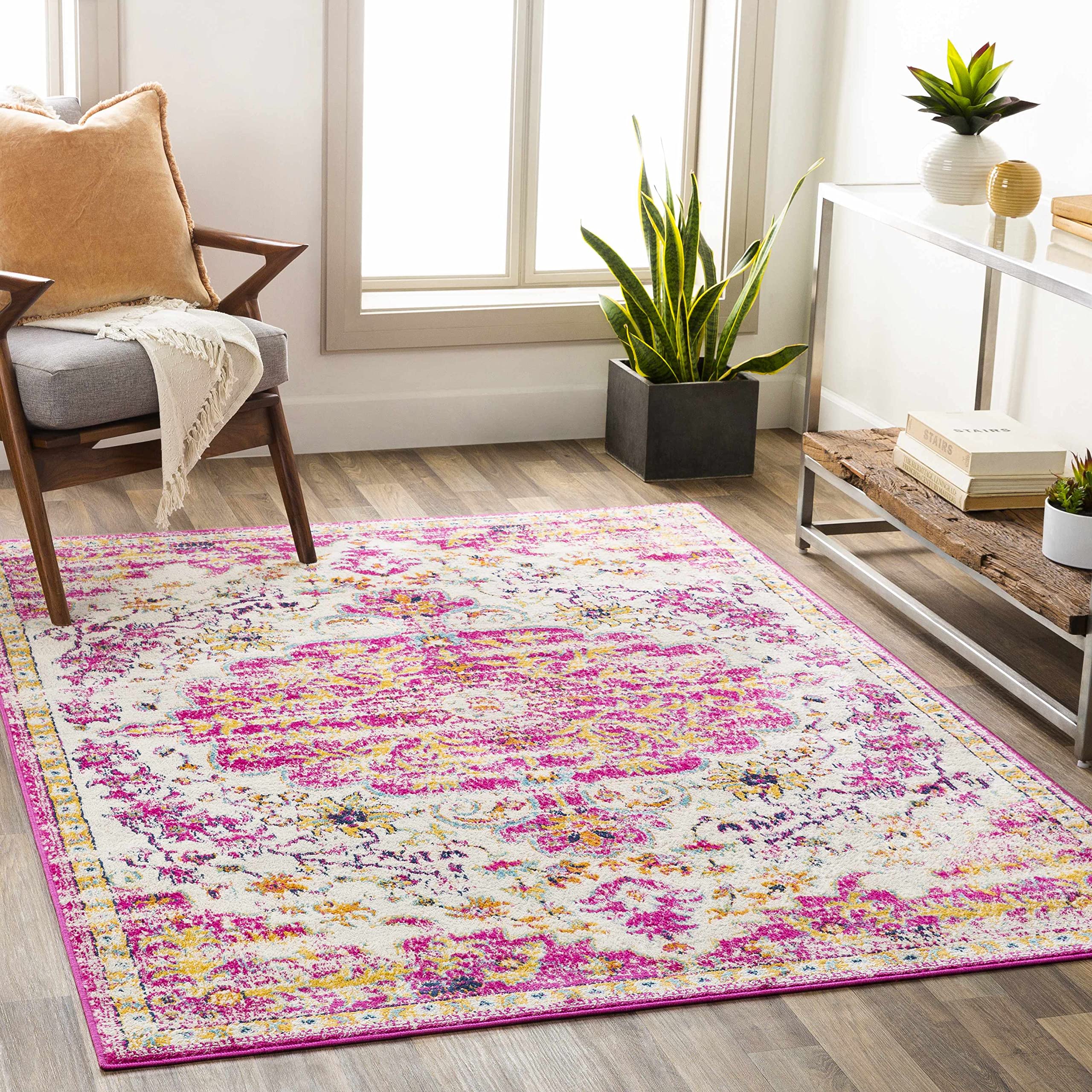 Premium Hauteloom Barceloneta Traditional Area Rug - Orange, Purple, Beige - 6'7