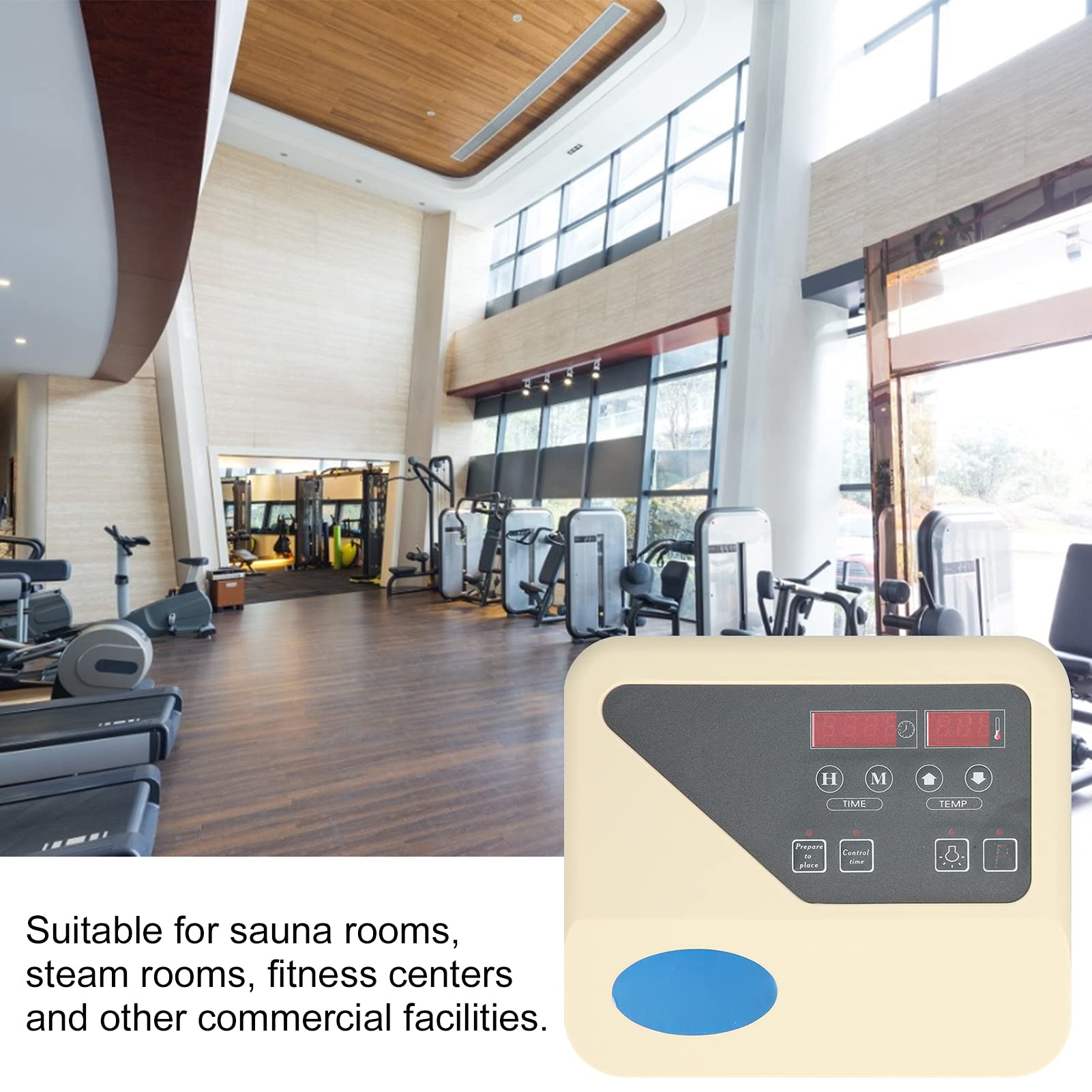 Fdit Digital Sauna Stove Temperature Controller with LCD Display & Probe Wire - 220V External Controller for 9-15KW Dry Sauna Heaters | Perfect for Home Spa, Infrared Sauna Rooms & Wellness Centers