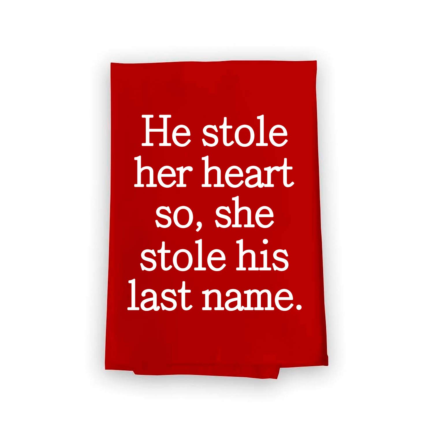 Honey Dew Gifts 27x27 Inch 100% Cotton Flour Sack Kitchen Towel - Valentine's Day Heart Themed Decor, Multi-Purpose Dish & Hand Towel for Cooking, Baking & Home Decor (Red)