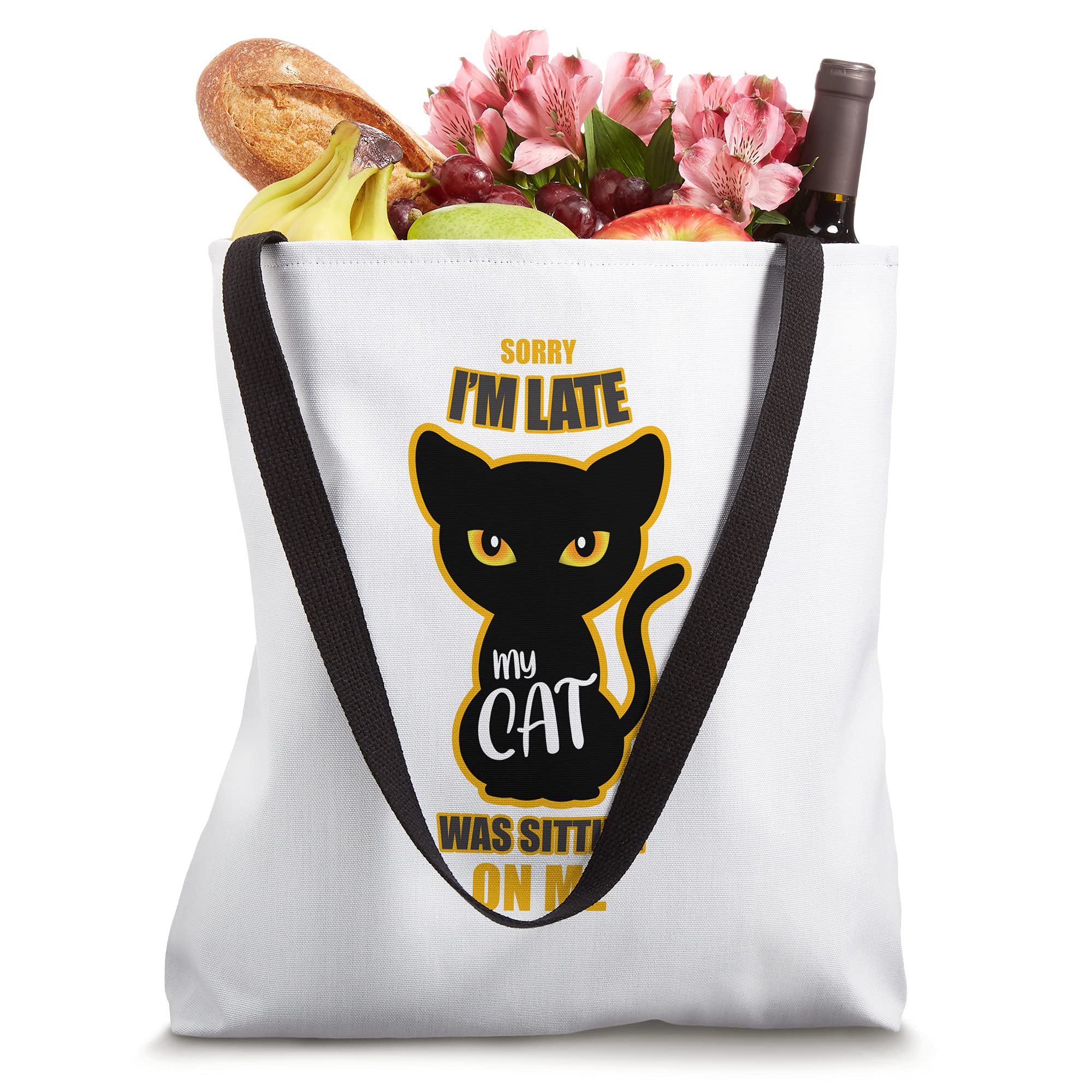 Ironic Cat Owner Tote Bag - Funny Cat Lover Gift for Women - Perfect for Grocery Shopping, Beach Trips & Daily Use