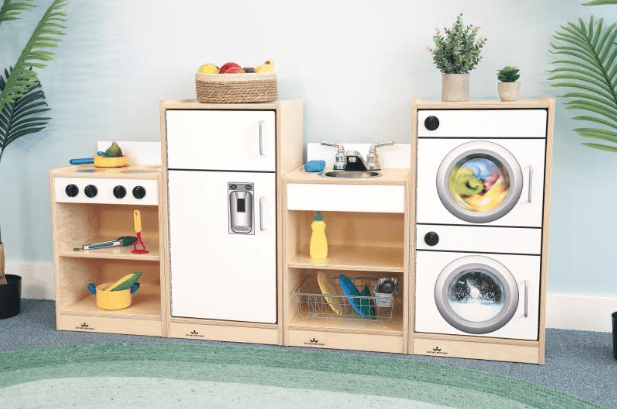 Let's Play Toddler Washer & Dryer Toy Set - White Pretend Play Laundry Machine for Kids (Model WB7265) - Perfect for Imaginative Play & Early Learning