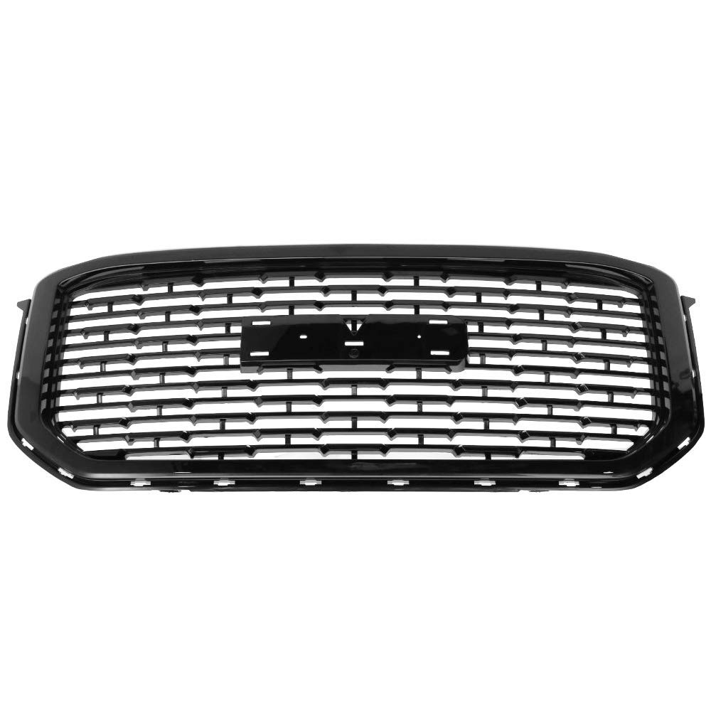 IKON MOTORSPORTS ABS Black Denali Style Front Grille Guard Replacement for 2015-2020 GMC Yukon XL - Upgrade Your Truck's Appearance for Off-Road & Urban Driving