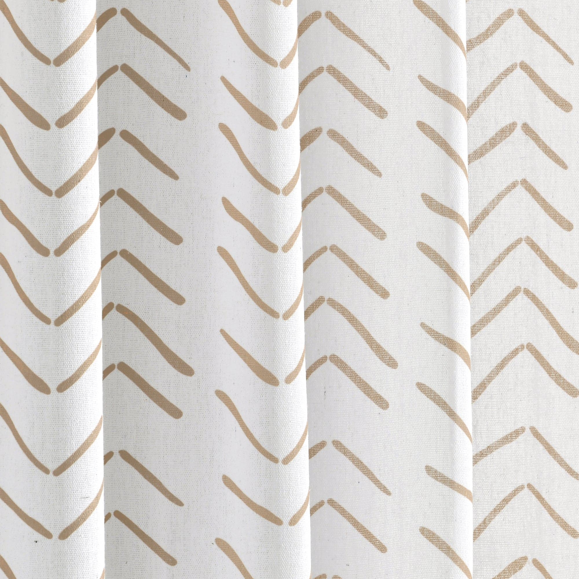 Hygge Modern Arrow Faux Linen Shower Curtain - Waterproof Bathroom Decor for Spa-Like Relaxation