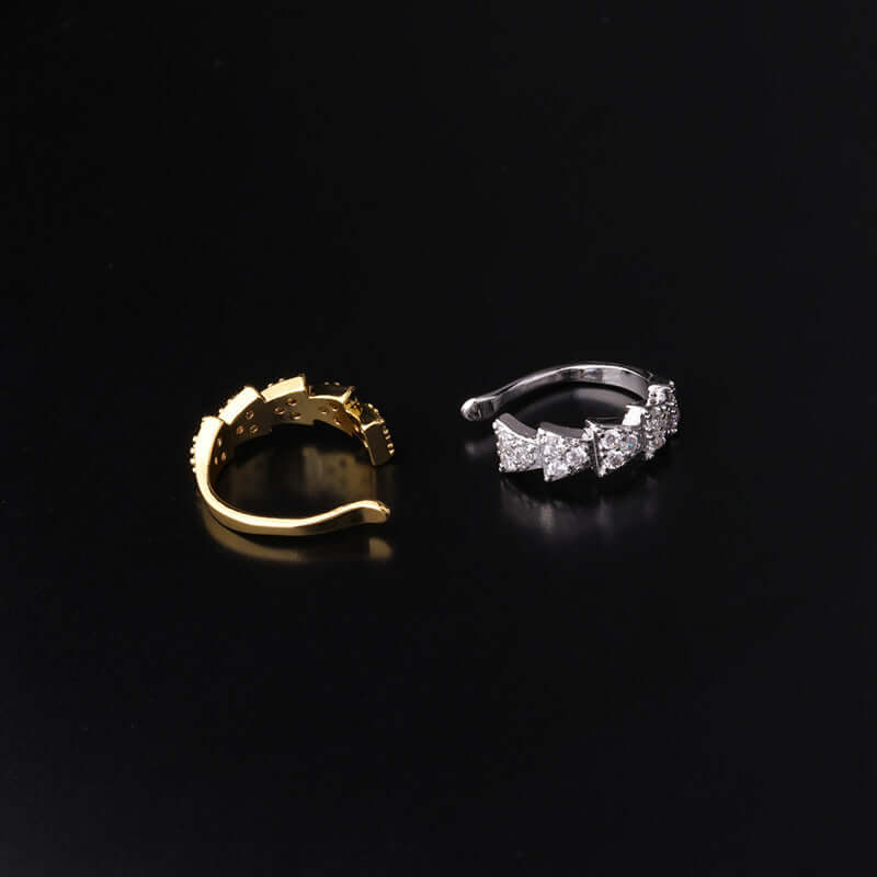 18K Gold Cartilage Ear Cuff Clip - Non Pierced Earring for Helix & Outer Ear - Elegant Jewelry for Women, Perfect for Parties, Weddings & Everyday Wear