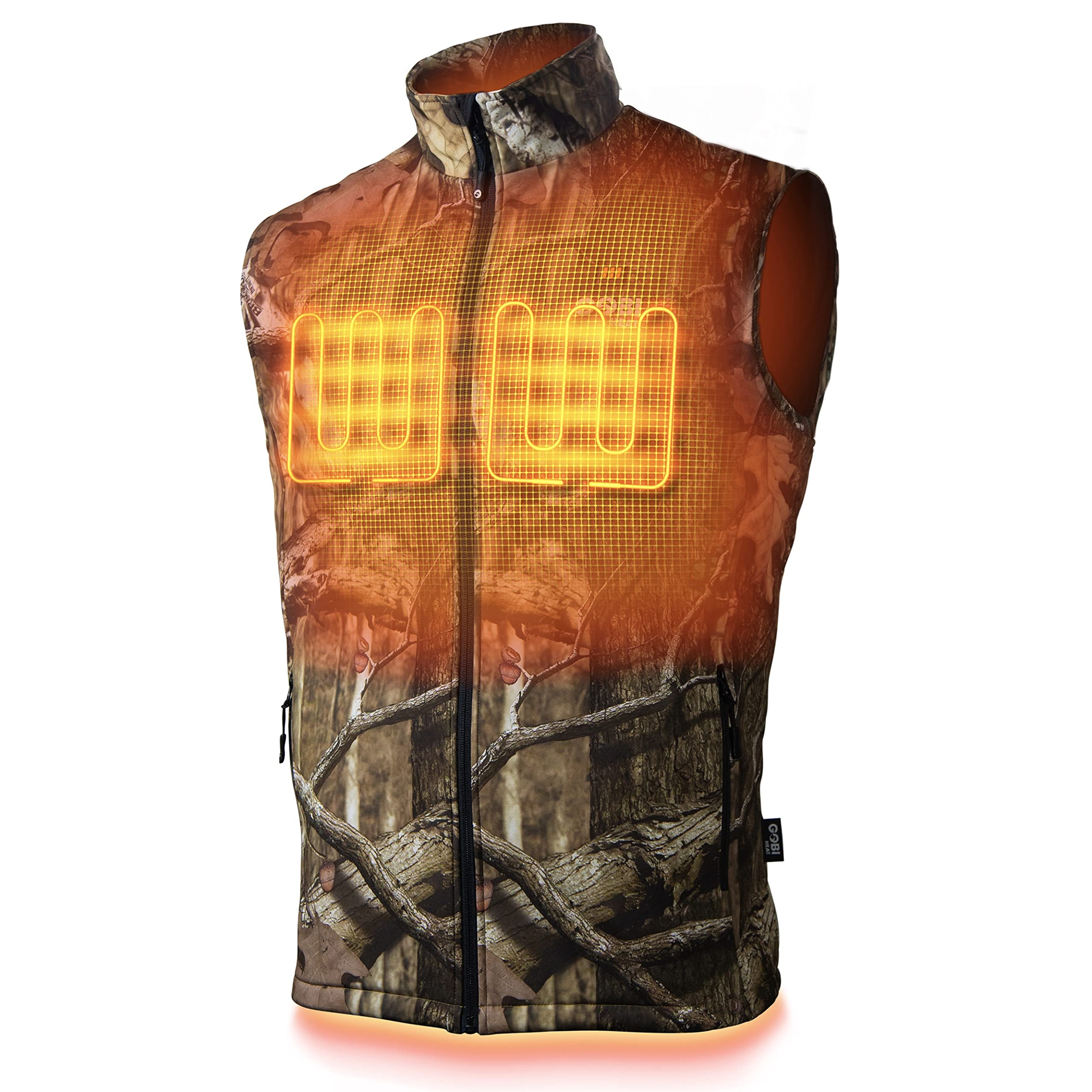 Colorado Men's Camo Heated Vest with 10-Hour Battery Life - 3 Adjustable Heat Settings (Includes Battery & Charging Cable) | Perfect for Hunting, Fishing & Outdoor Winter Activities