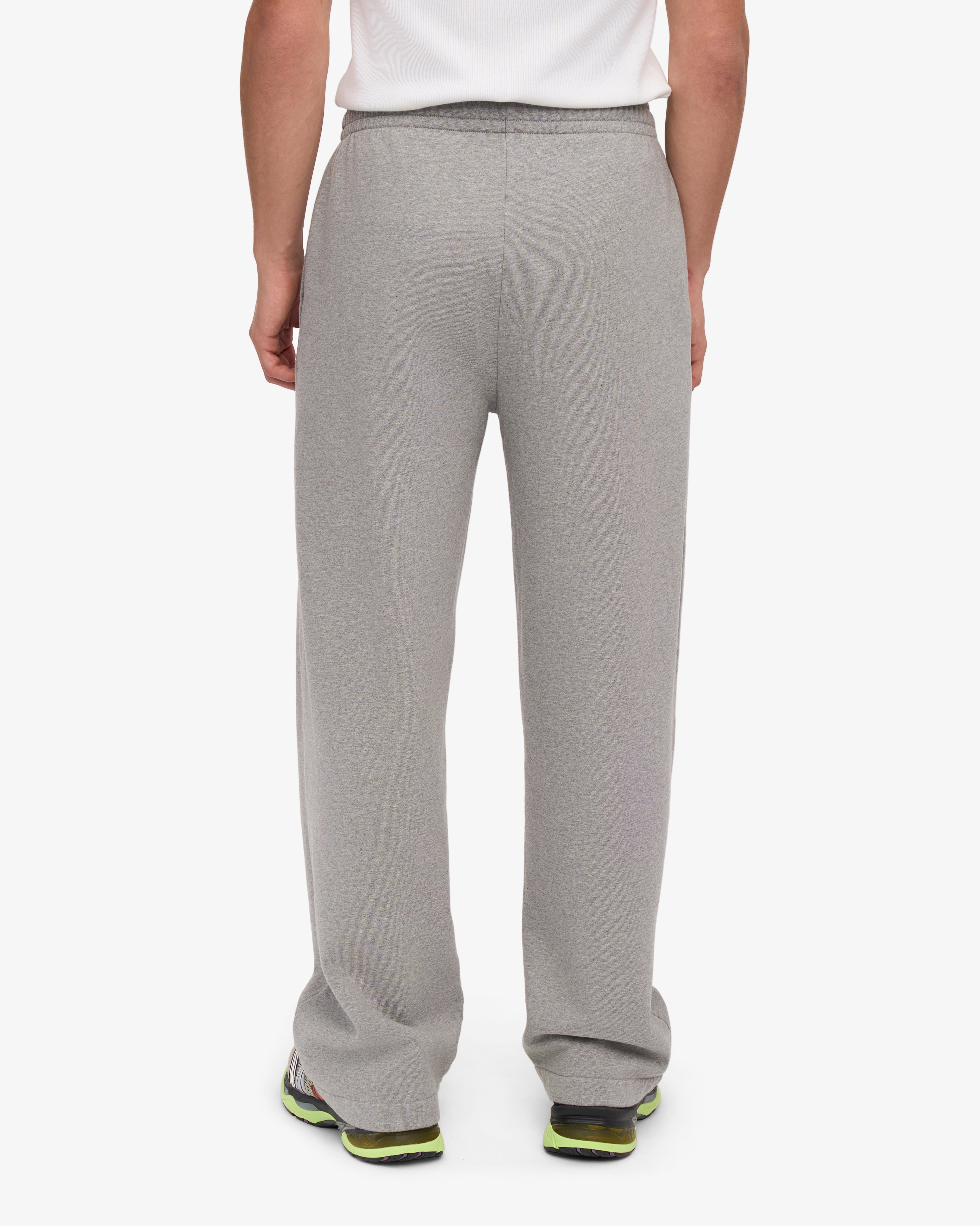 Organic Straight Leg Sweatpants for Women - Soft Heather Grey Cotton Joggers - Perfect for Yoga, Lounge & Casual Wear