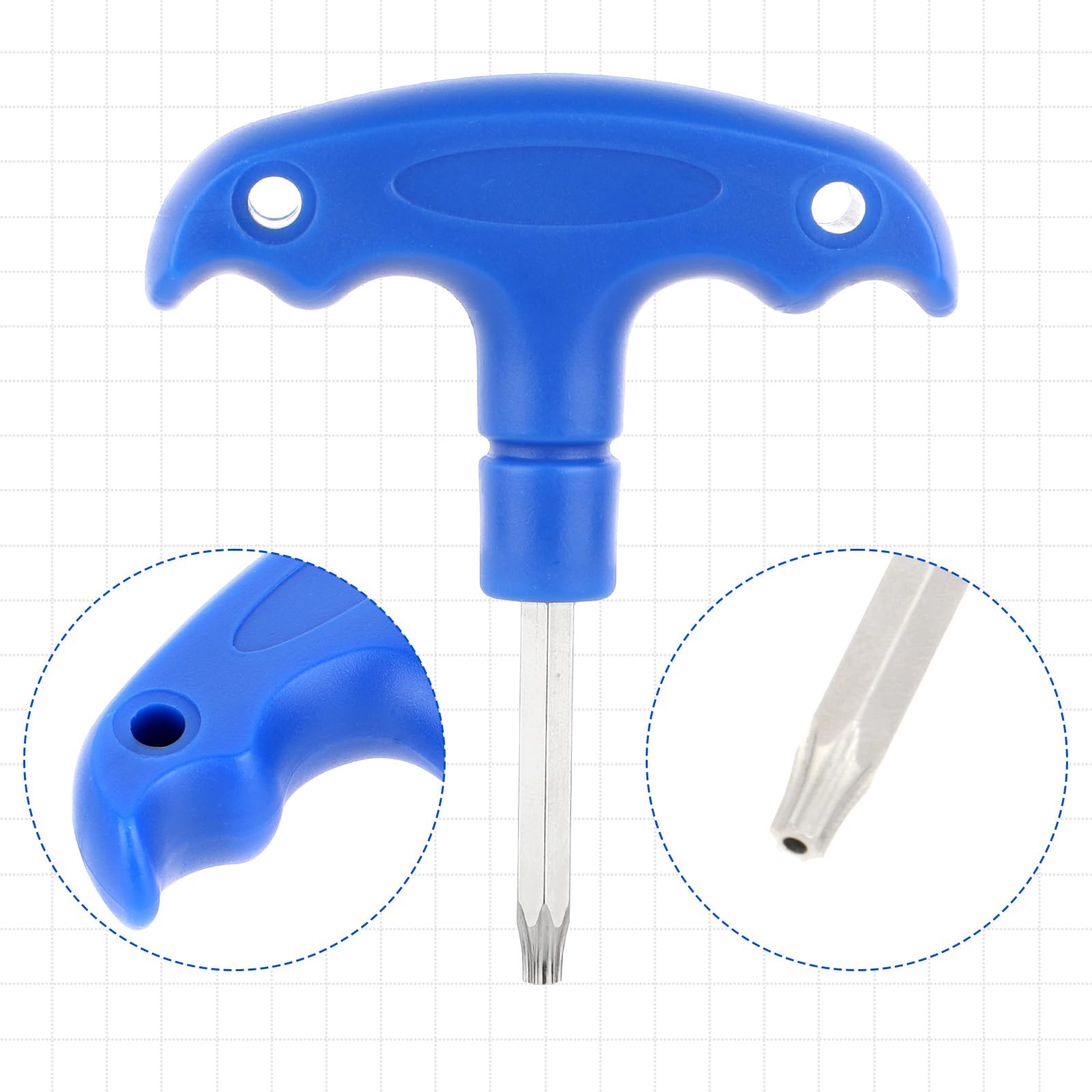 Premium Stainless Steel Golf Torque Wrench - T20 Golf Club Adjustment Tool for Drivers & Woods | Blue Golf Wrench for Club Repair & Maintenance | Perfect for Golf Course, Driving Range & Home Practice