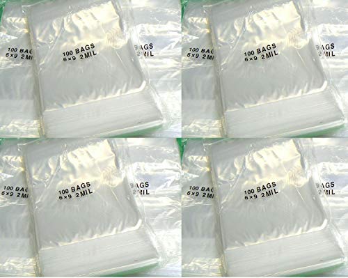 iMBAPrice Large Clear Reclosable Poly Bags 6x9 Inches - Pack of 2000 Resealable Plastic Bags for Storage, Organizing, Shipping & Retail Packaging