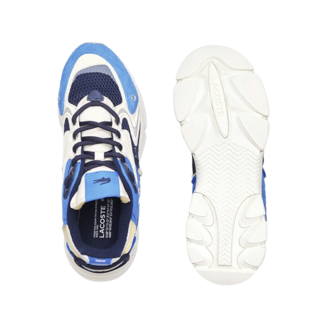 Lacoste Men's L003 NEO 223 Sneakers - White, Royal Blue & Black Athletic Shoes for Running, Gym & Casual Wear