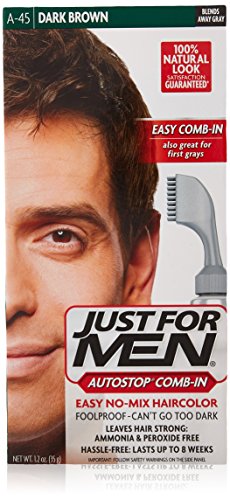 Just For Men Autostop Men's Hair Color - Dark Brown, 2.4 Oz (Pack of 12) | Permanent Hair Dye for Gray Coverage | At-Home Hair Coloring for Men | Easy Application for Natural-Looking Results | Perfect for Touch-Ups & Full Coverage
