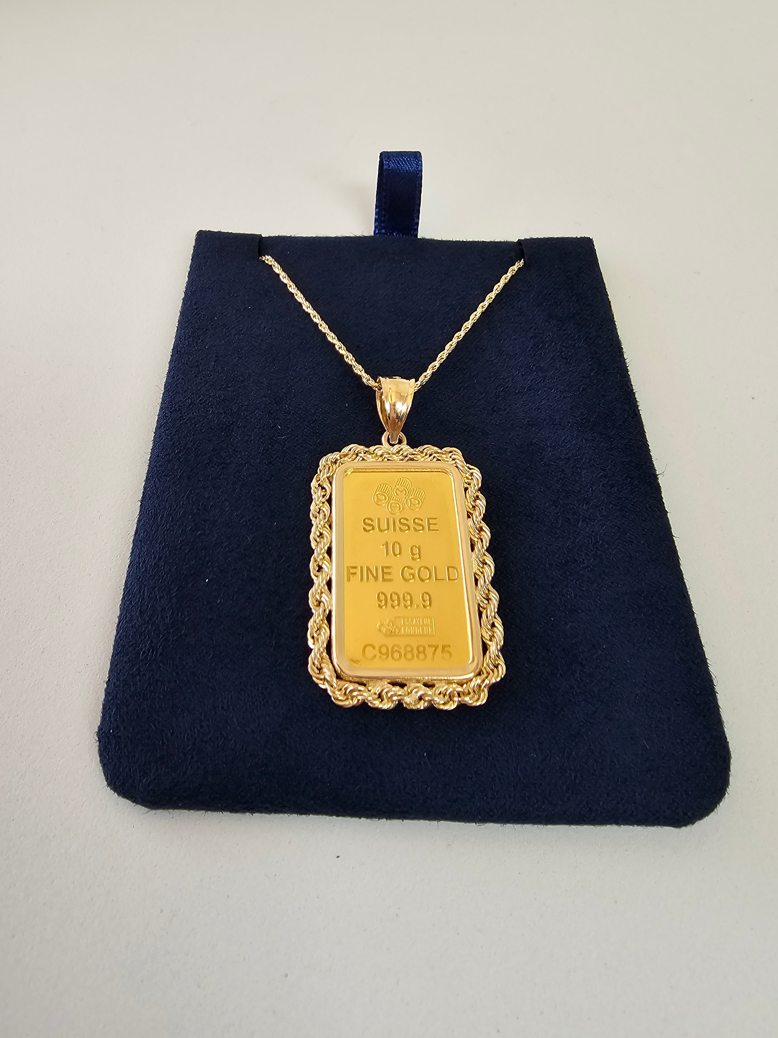 10 Gram Pamp Suisse Gold Bar with Rope Bezel - 24K Pure Gold Bullion for Investment & Collection - Perfect for Gifts, Wealth Preservation & Precious Metals Portfolio
