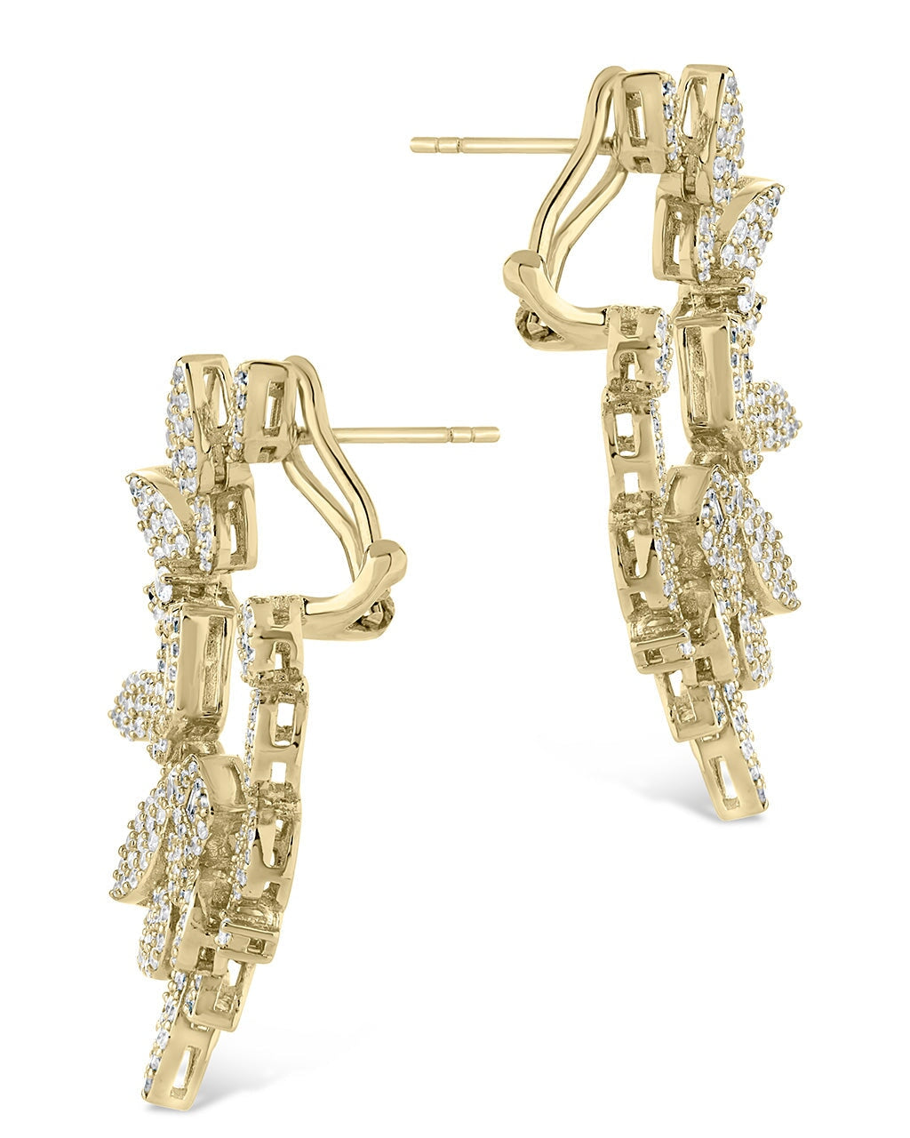 Rosie CZ Drop Stud Earrings for Women – Elegant Cubic Zirconia Dangle Earrings for Party, Wedding & Everyday Wear