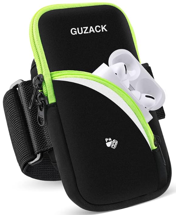 Running Armband Phone Holder - Adjustable Sports Armband Pouch for iPhone 16/15/14/13/12/11 Pro Max/XS/XR/X & Samsung Galaxy (Fits up to 6.9