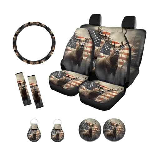 Deer and American Flag Print