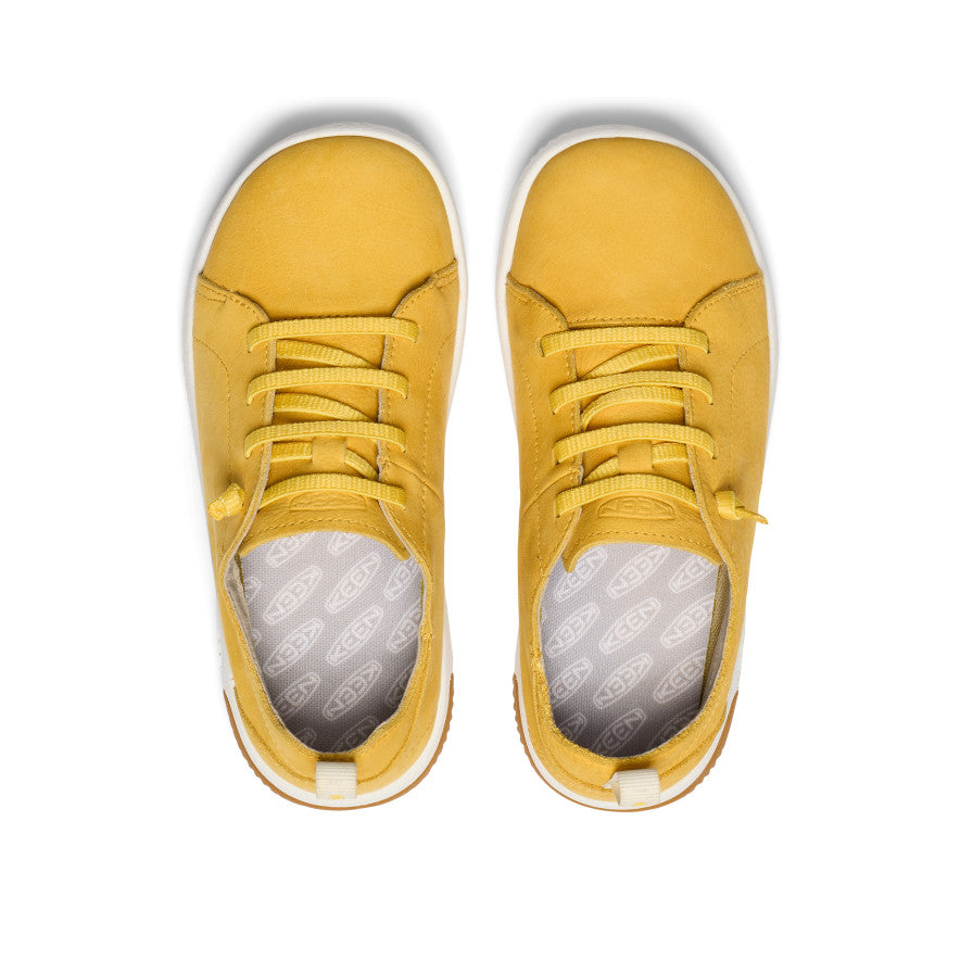 KNX Big Kids' Leather Sneakers - Daffodil & Star White | Stylish & Comfortable Shoes for School, Play & Everyday Wear