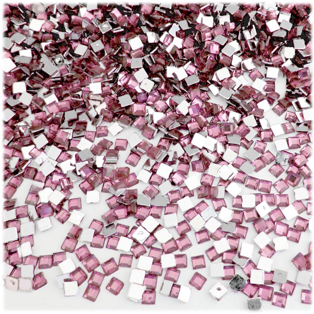 1000pcs 4mm Square Rhinestones Flatback - Ruby Red for DIY Crafts, Jewelry Making, Nail Art, and Home Decor | The Crafts Outlet