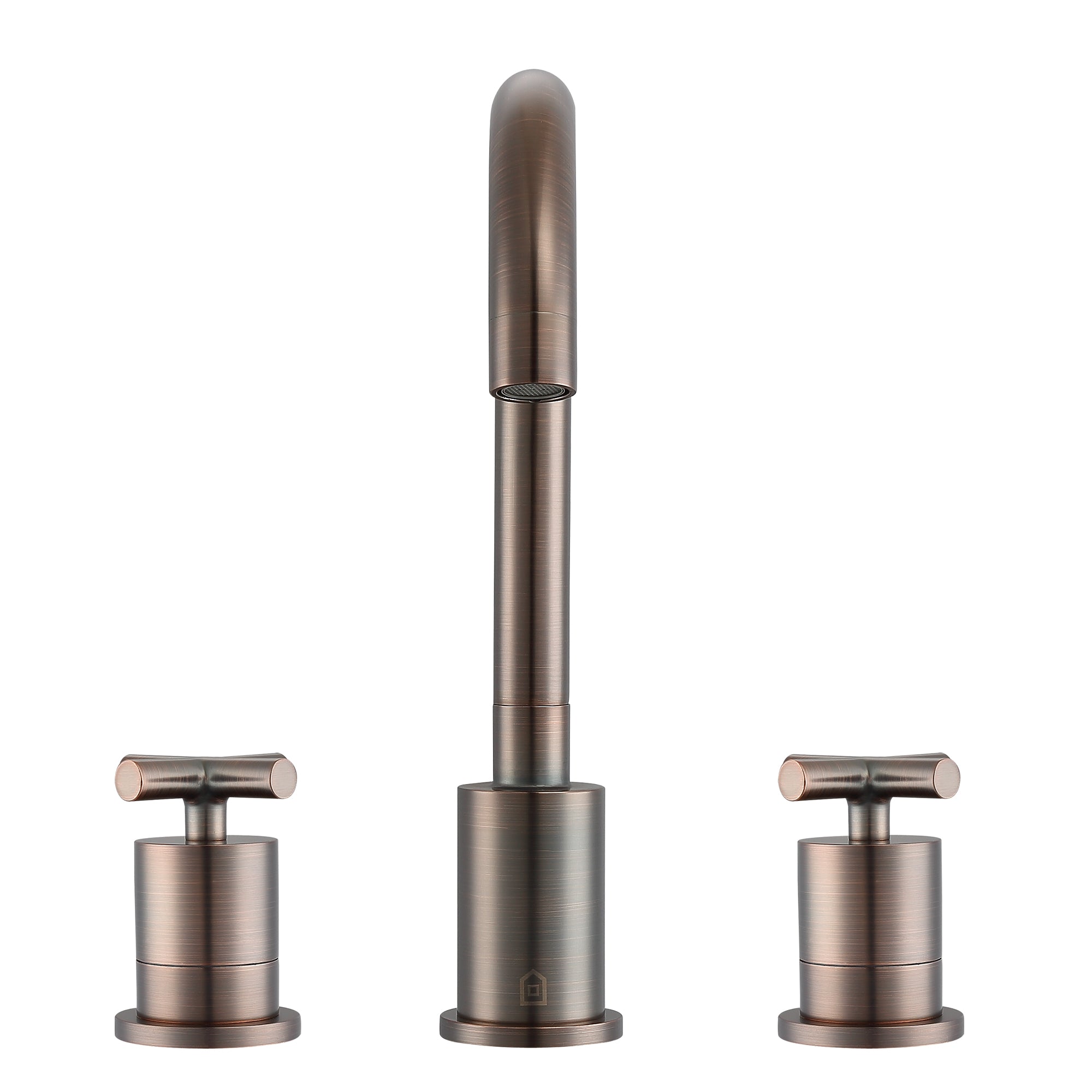 Ancona Ava Widespread 3-Hole Bathroom Faucet with Cross Handles in Oil Rubbed Bronze - Perfect for Modern Vanities and Bathroom Sink Upgrades