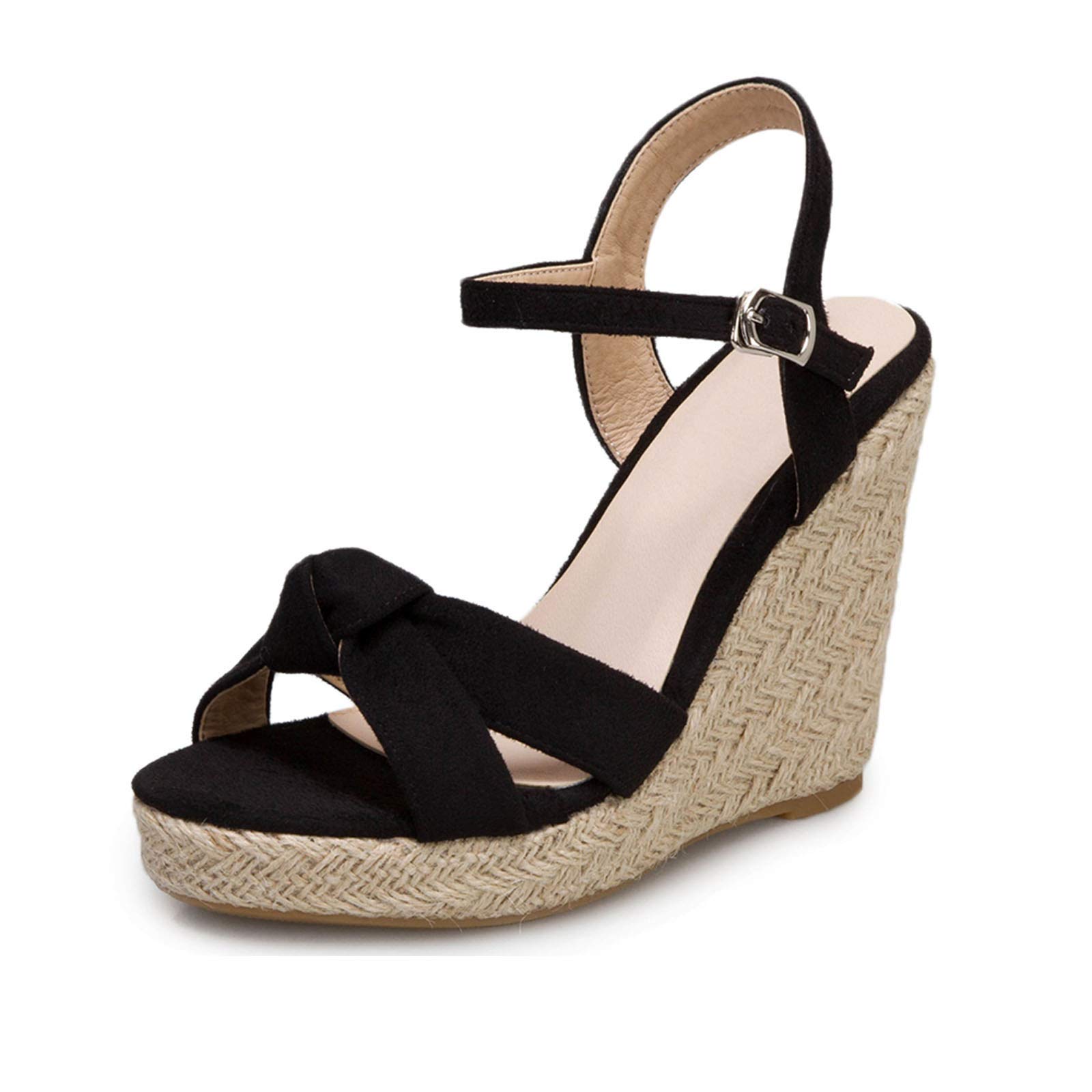 ZBYY Women's Summer Wedge Sandals - Ankle Strap Open Toe Espadrille Dress Sandals with Strappy Design | Perfect for Beach, Vacation, and Casual Outings