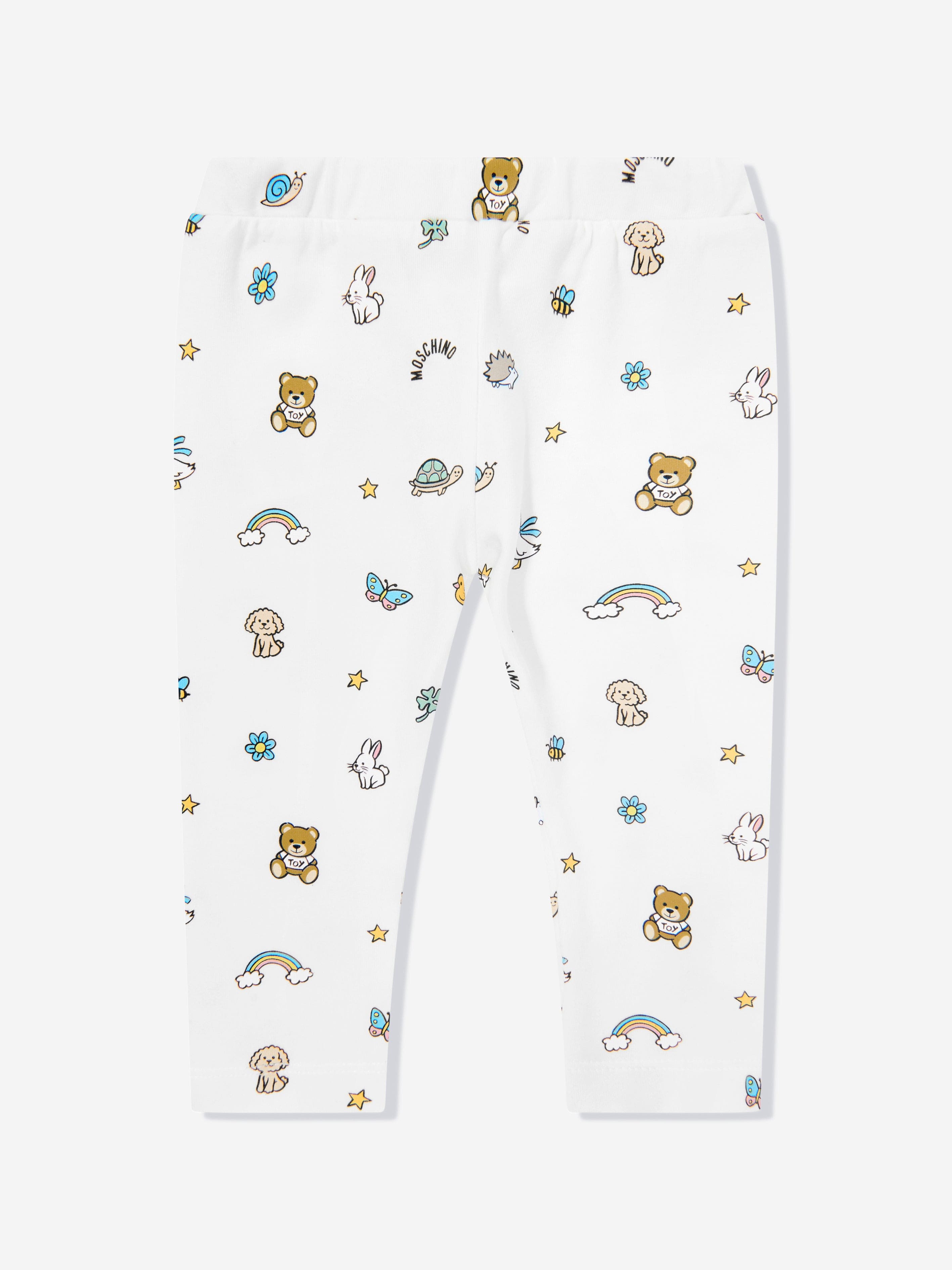 Adorable Baby Girls Teddy Bear Leggings Set - Soft Beige Cotton Outfit for Toddlers | Perfect for Playtime, Photo Shoots & Casual Wear