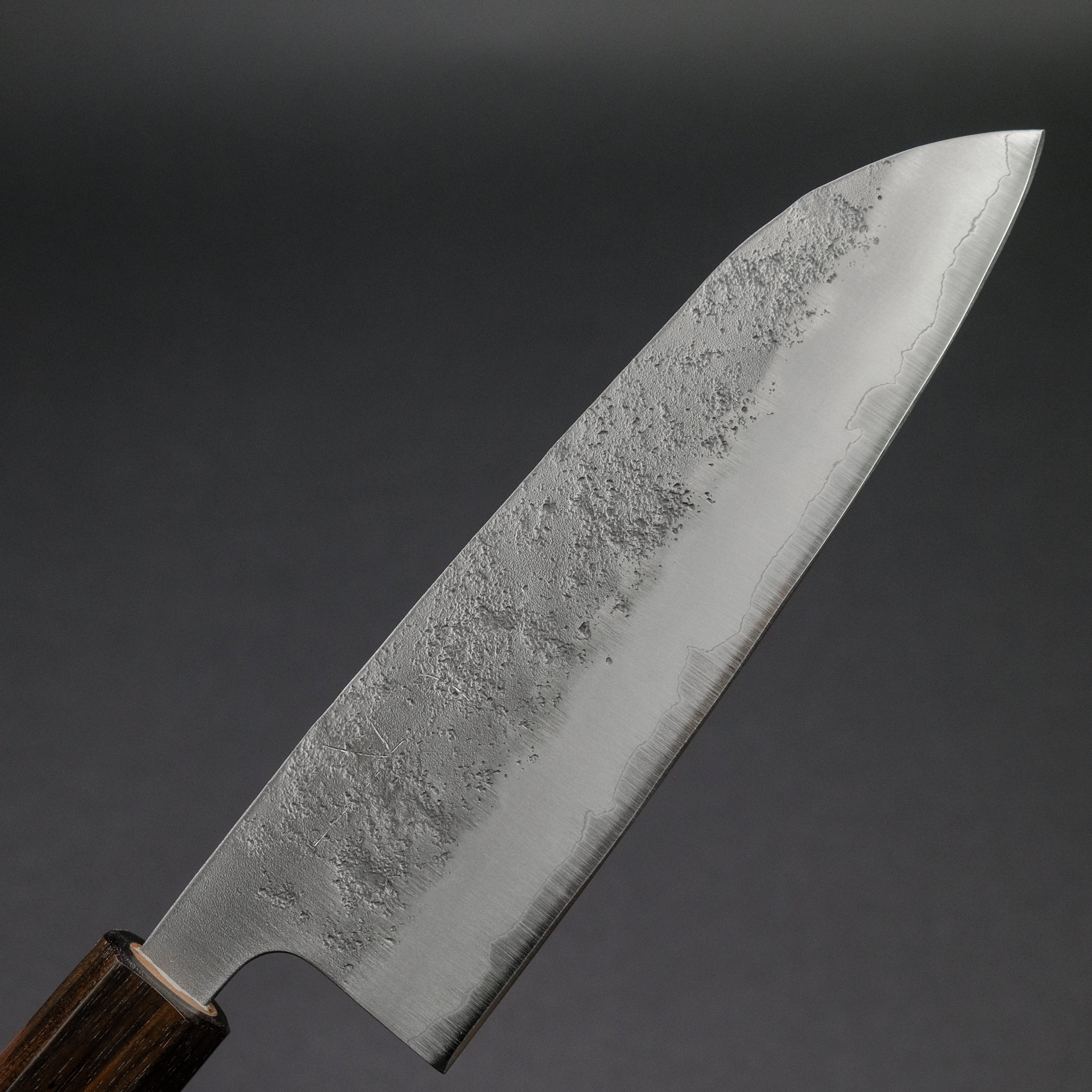 Hitohira Futana S3 Nashiji Santoku Knife 170mm - Japanese Chef Knife with Cherry Wood Handle - Perfect for Slicing, Dicing, and Chopping Vegetables, Meat, and Fish