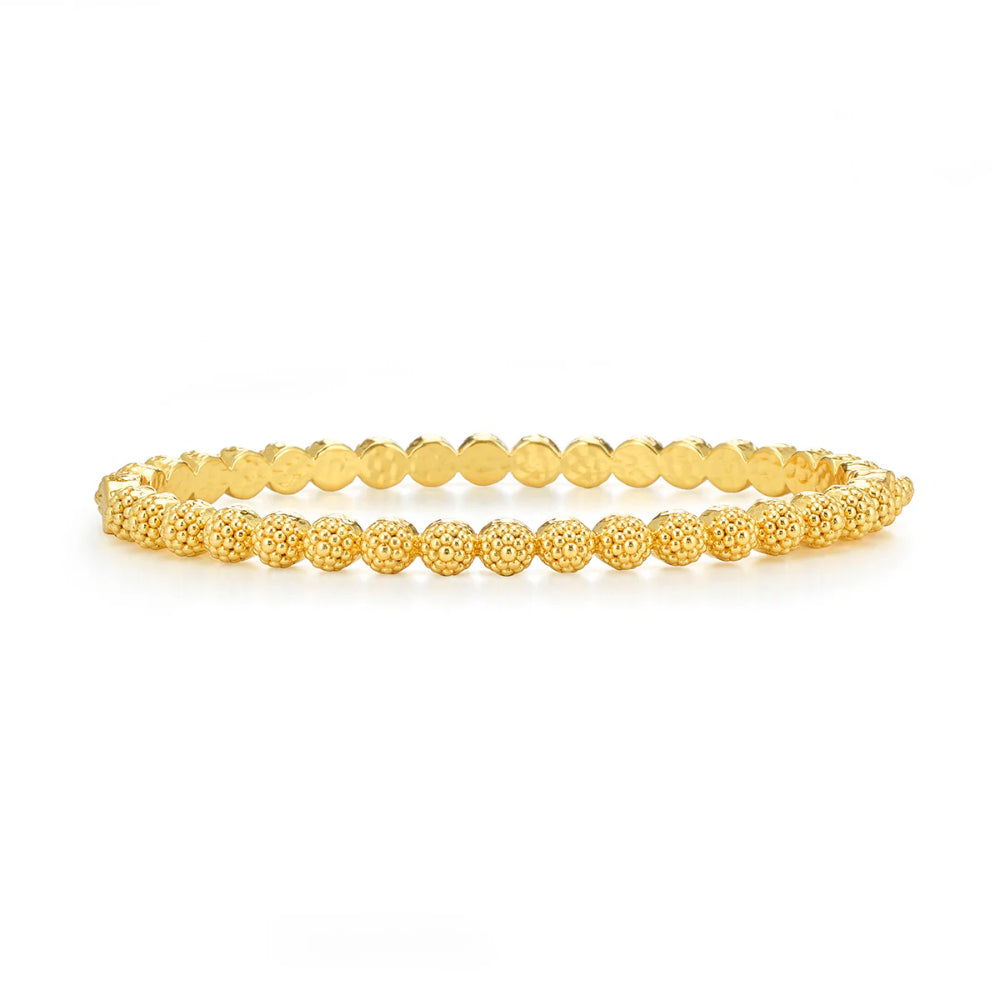 Capucine De Wulf Berry Eternity Petite Hinged Bangle - Elegant Gold-Plated Charm Bracelet for Women, Perfect Gift for Anniversary, Birthday & Special Occasions