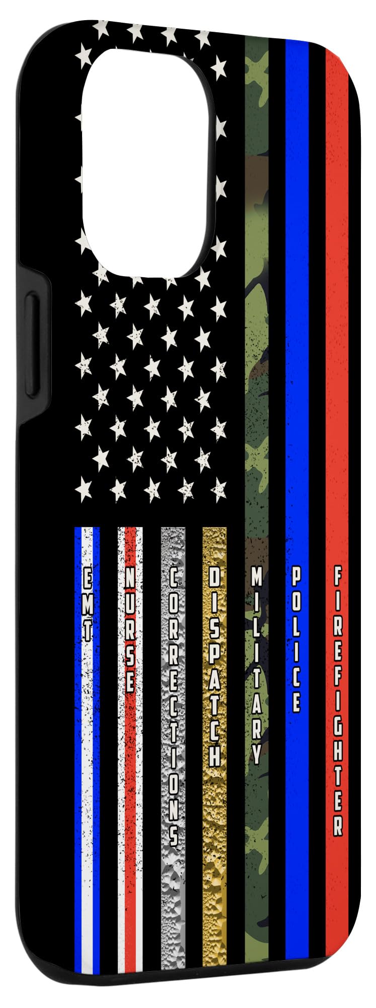 iPhone 12 Pro Max Case - Thin Blue Line American Flag Design - Show Support for First Responders - Perfect for Police, Firefighters & EMTs - Durable Protective Phone Cover for Everyday Use