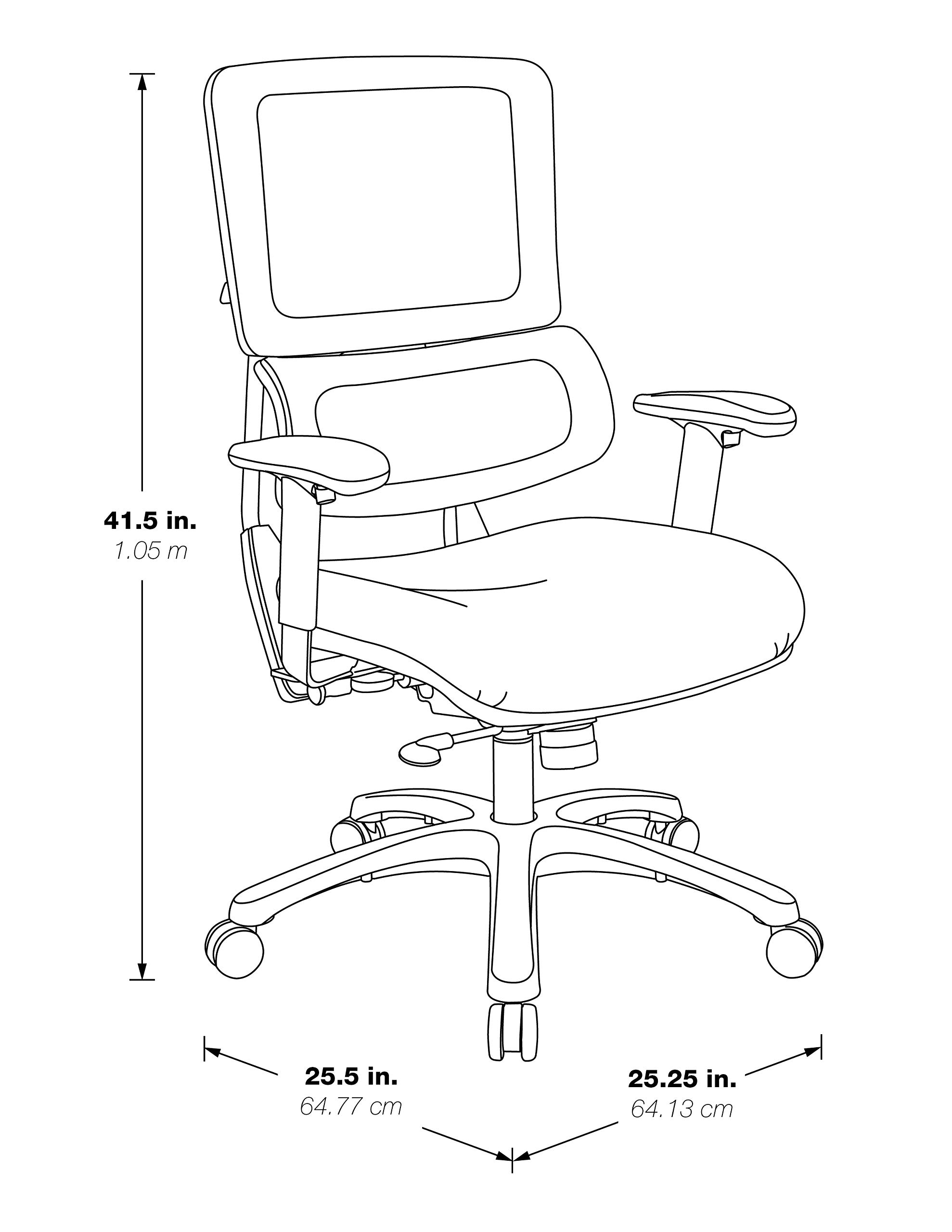 Office Star Pro X996 Ergonomic Mesh Office Chair - Adjustable Height, Lumbar Support & Tilt Function - White Mesh Back with Grey Seat & Polished Aluminum Base - Perfect for Home Office, Executive Desk & Conference Rooms