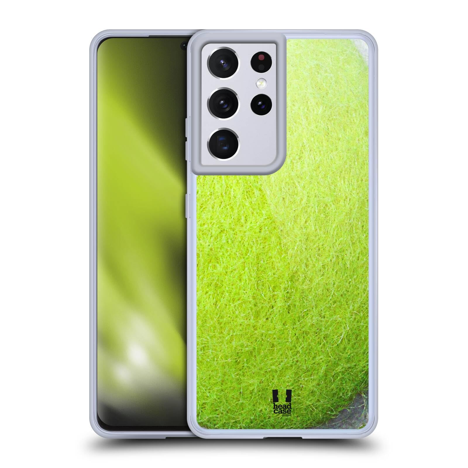 Head Case Designs Tennis Ball Soft Gel Case for Samsung Galaxy S21 Ultra 5G - Protective Phone Cover with Matching Wallpaper for Sports & Outdoor Activities
