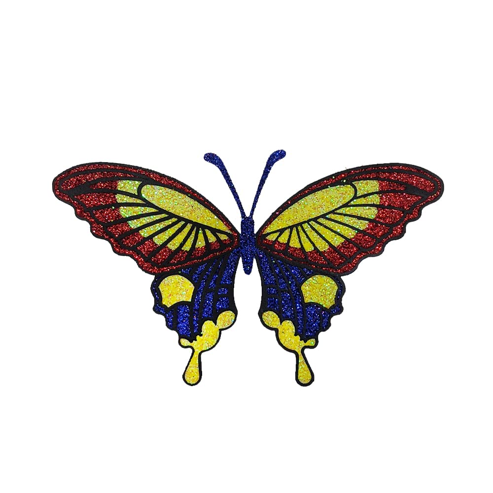 Comet Busters Glitter Butterfly Temporary Tattoos - Waterproof Body Stickers for Kids & Adults (BT193) - Perfect for Parties, Festivals & Costume Events