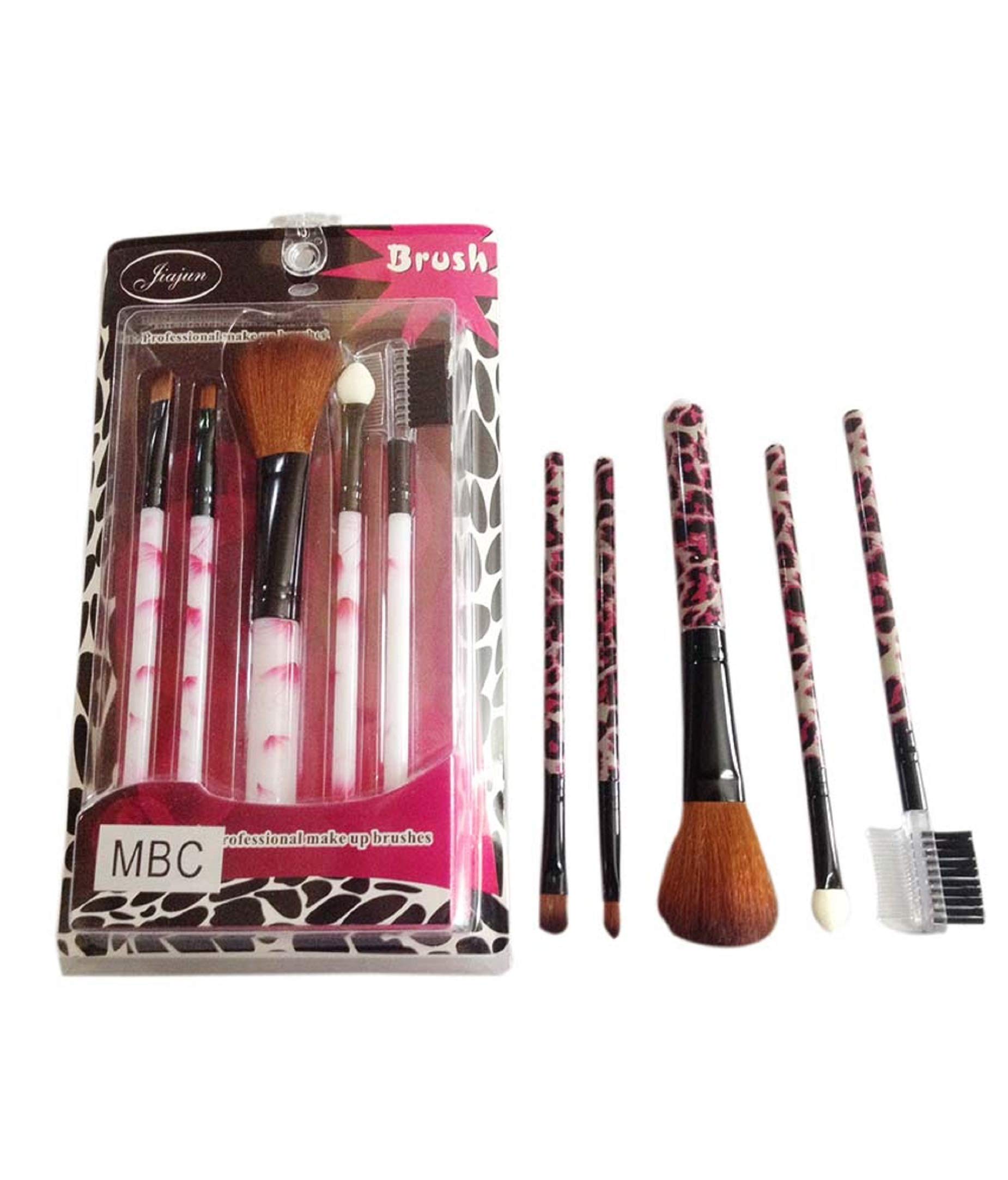Elecsera Professional 5-Piece Makeup Brush Set for Foundation, Blush & Eyeshadow | Vegan & Cruelty-Free Cosmetics Brushes | Perfect for Makeup Artists & Beginners