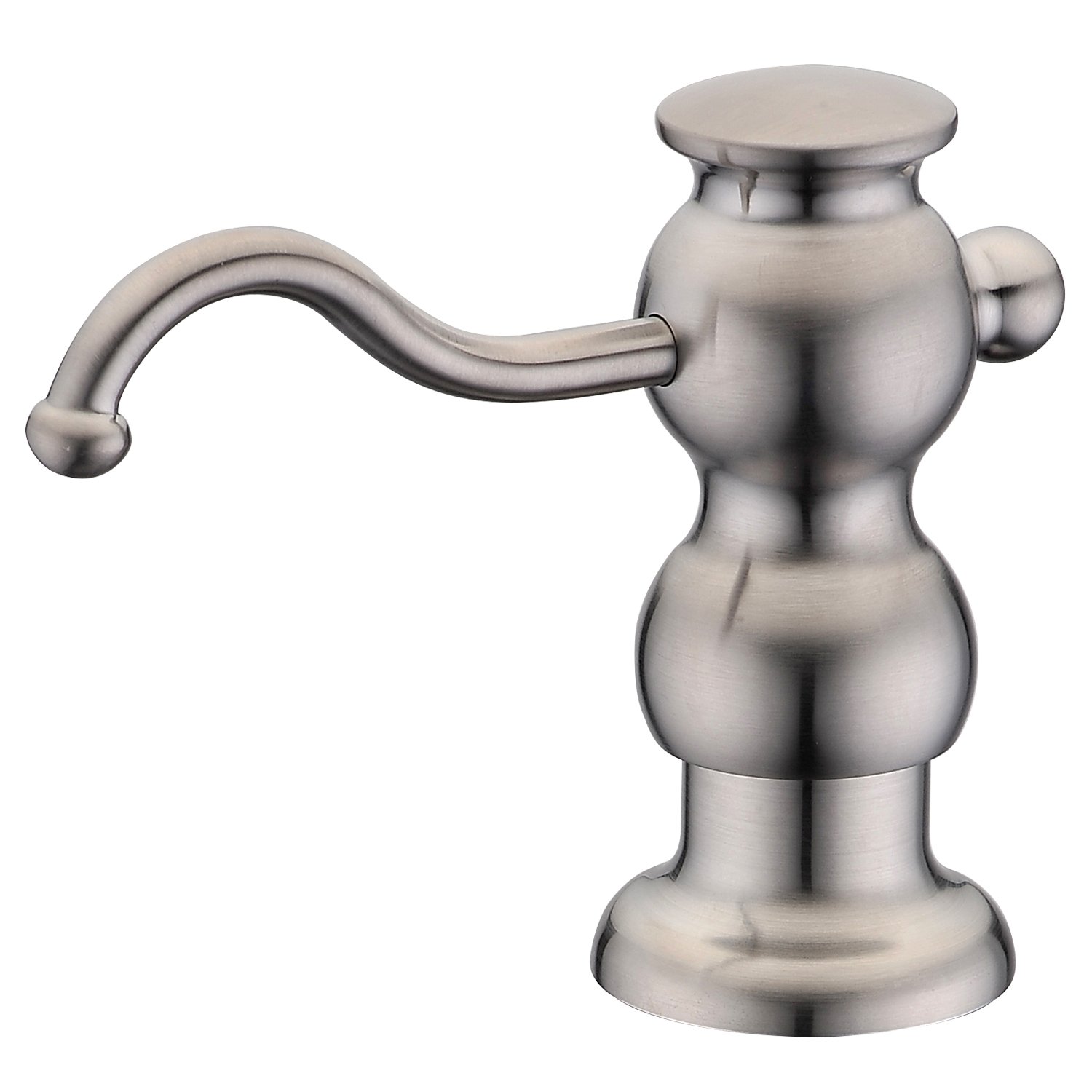 Whitehaus Collection WHSD031-BN Brushed Nickel Soap Dispenser & Lotion Dispenser - Perfect for Bathroom, Kitchen, and Spa Decor