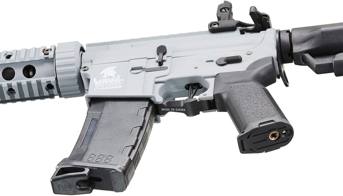 Lancer Tactical Gen 3 M4 Carbine SD Airsoft Rifle - Programmable Mosfet/ETU, Full/Semi Auto AEG - Includes Lipo Battery & Charger - Perfect for Tactical Training, Airsoft Battles & Outdoor Shooting Games